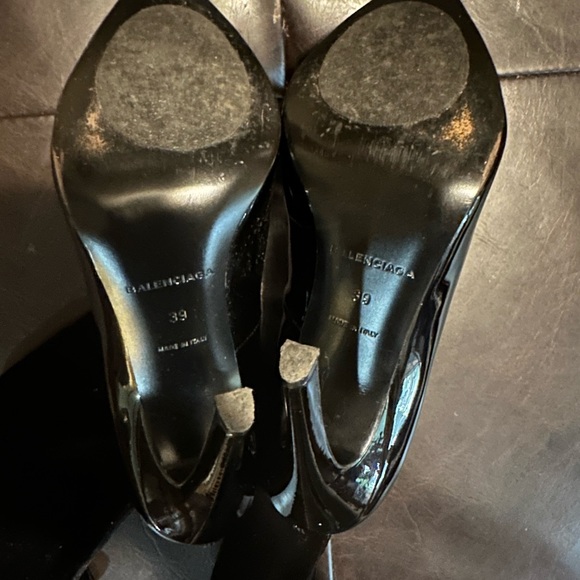 Balenciaga Knife Boot Black patent leather/velvet - Picture 2 of 6